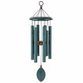 Carillon éolien 90 cm en métal bleu canard avec tubes décoratifs pour intérieur et extérieur