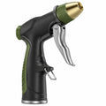 Pistolet d'arrosage 18 cm en plastique noir vert avec buse réglable pour jardin