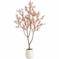 Plante artificielle en pot 180 cm fleurs roses style décoratif
